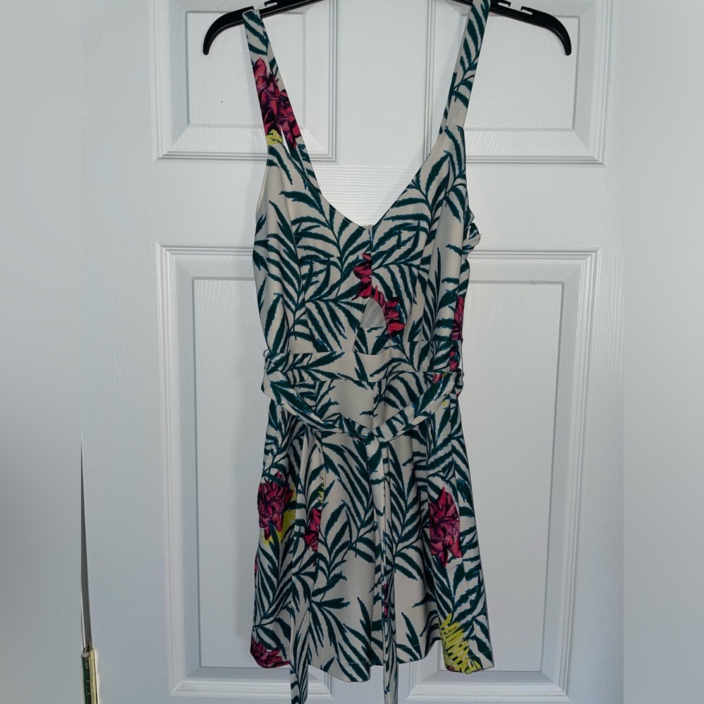 Tropical Shorts Romper - Size Small